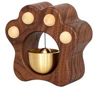 MINAOLULUS Sonnette Magnétique en Bois et Métal de Patte de Chat, Carillon D'entrée Décoratif pour Maisons et Bureaux Son Agréable, Accessoire Créatif et Délicat