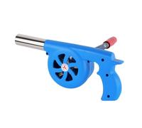 MINAOLULUS Souffleur D'air Manuel pour Barbecue Extérieur, Mini Souffleur Portable à Manivelle, Outil de Soufflage Bleu Engrenage en Fonte, pour Camping, Feu de Camp Cuisine en Plein Air