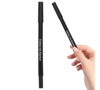 MINAOLULUS Stylo Marqueur Alimentaire Double Pointe 0,7mm en Plastique Noir, Facile à Utiliser pour Décorer Gâteaux, Biscuits et Glaçage en Pâtisserie