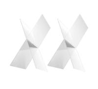 MINAOLULUS Support de Livres Acrylique Transparent de X 2pcs, Pupitres de Lecture Robustes Cuisine et Dortoir, Rangement Pratique et Libère les Mains