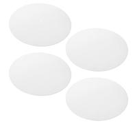 MINAOLULUS Tapis en Feutre Blanc 12 Pouces Lot de 4 pour Platine Vinyle, Tapis Antidérapant Anti-vibrations, Coussinet en Laine Compatible Tourne-disque, Accessoire Dj pour Protection Vinyle