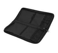 MINAOLULUS Trousse Porte-pinceaux en Tissu Oxford Noir, Paquet de Rangement Portable pour 10 Pinceaux de Peinture, Pochette Multifonction Adaptée aux Étudiants et Artistes, Facile à