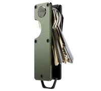 MINBERAND Organisateur de clés compact en métal - Porte-clés minimaliste pour porte-clés - Sécurise 1 à 5 clés, vert kaki, taille unique