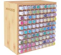 MinBoo Organiseur de rangement pour 100 marqueurs, fournitures artistiques en bambou, stylos, crayons de couleur, pinceaux, papeterie pour la maison, la salle de classe, le bureau