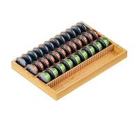 MinBoo Support de rangement en bambou pour dosettes de café compatibles avec capsules Nespresso Vertuo Vertuoline pour cuisine, maison, bureau, station de café