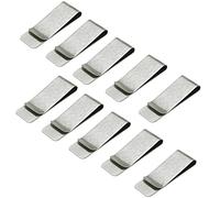 Mince Pince à Billets en Métal 10 Pcs Portefeuille Clips Porte-Cartes pour Crédit Ticket Espèces Document Fixe Cadeau pour Hommes et Femmes (Argent)