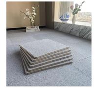Mince Salon Tapis De Sol À Emboîtement Poils Longs Tapis PEMousse La Chambre Couleur Unie Tapis Puzzle Moelleux Insonorisation Peut Être Recadré Protéger Le Plancher(Light Gray,40pcs)
