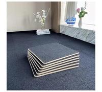 Mince Salon Tapis De Sol À Emboîtement Poils Longs Tapis PEMousse La Chambre Couleur Unie Tapis Puzzle Moelleux Insonorisation Peut Être Recadré Protéger Le Plancher(Black,20pcs)