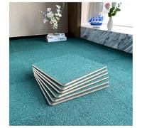 Mince Salon Tapis De Sol À Emboîtement Poils Longs Tapis PEMousse La Chambre Couleur Unie Tapis Puzzle Moelleux Insonorisation Peut Être Recadré Protéger Le Plancher(Green,10 pcs)