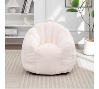 MINCETA Pouf poire pour enfants, petit pouf poire avec rembourrage, beige confortable avec poignée pour salon, chambre à coucher