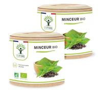 Minceur Bio - Bioptimal - Complément alimentaire - Thé vert Guarana + Plantes pour Maigrir - 4 Actions - Perte de Poids Brûle Graisse - Digestion - Fabriqué en France - Certifié Ecocert - 2x60 gélules
