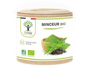 Minceur Bio - Bioptimal - Complément alimentaire - Thé vert Guarana + Plantes pour Maigrir - 4 Actions - Perte de Poids Brûle Graisse - Digestion - Fabriqué en France - Certifié Ecocert - 60 gélules
