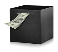 Mincloss Tirelire pour Adultes en Acier Inoxydable Noir Mat - Grand Coffre-Fort Difficile à Ouvrir - Tirelire en Métal Cochon Épargne pour Adultes et Enfants (12 * 12 * 12 cm)