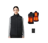 Mincoo Gilet Chauffant Femme avec Batterie 10000mah 5 V - 5 Zones Chauffage rapide Veste Chauffante - 3 Niveaux De TempéRature, Chauffage Veste Sans Manche pour Extérieur Moto Camping Ski Pêche