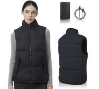Mincoo Gilet Chauffant Femme, Slim Fit en Coton Doux avec Batterie 7.4V 18400mAh - Chauffage Rapide, 3 Niveaux de Température, Chaud et Doux pour la Peau pour l'Hiver, la Randonnée, le Quotidien