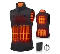 Mincoo Gilet Chauffant Homme Femme avec Powerbank 18400mAh, Veste Chauffante Épaisse 7.4V à 3 Niveaux de Chaleur et 5 Zones Chauffantes - Ultra Chaude pour l’Hiver, le Travail, le Ski et les Outdoor