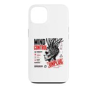 Mind Control Unplug Cyberpunk Dystopian Glitch Art Coque pour iPhone 13