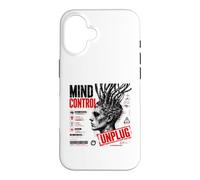 Mind Control Unplug Cyberpunk Dystopian Glitch Art Coque pour iPhone 16