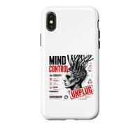 Mind Control Unplug Cyberpunk Dystopian Glitch Art Coque pour iPhone X/XS