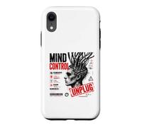 Mind Control Unplug Cyberpunk Dystopian Glitch Art Coque pour iPhone XR