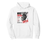 Mind Control Unplug Cyberpunk Dystopian Glitch Art Sweat à Capuche