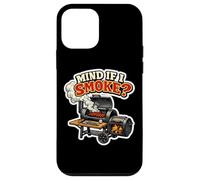 Mind If I Smoke Meat Lover Barbecue Fumoir Brisket Carnivore Blague Coque pour iPhone 12 Mini