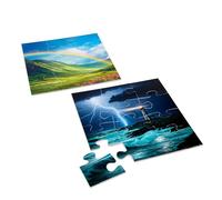 Mind & Move Miniland Weather Wonders - Lot de 2 Puzzles 12 pièces, scènes de Nature à Fort Contraste, stimule logique, Coordination visuo-motrice et Attention, Usage thérapeutique Adultes