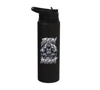 Mind Over Muscle Gorilla Zen Strength Peace Yoga Stainless Steel Insulated Water Bottle