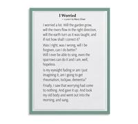 Mind Over Worry Quote Canvas Poster Wall Art for Zen Bedroom Study and Mental Health Awareness Space(Unframed,12x18inch(30x45cm))