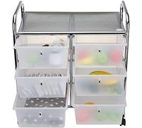 Mind Reader 3TROLL6-WHT Chariot utilitaire roulant Blanc Taille unique 6 tiroirs