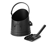 Mind Reader Accessoires de cheminée, métal, L x 25,4 cm l x 28,6 cm H, 2 pièces, Noir, S