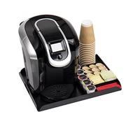 Mind Reader Anchor Collection Station de Service 7 Capsules, Organiseur de comptoir, Base pour Machine à café, Simple, Noir