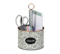 Mind Reader BRUTE4-SIL Organiseur de couverts, argenterie, porte-ustensiles, support multifonction, argenté/doré