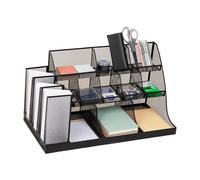 Mind Reader CMG2MESH-BLK Boîte de rangement pour condiments et accessoires en aluminium, maille métallique noire