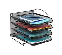 Mind Reader Collection réseau, bac à Papier à 4 Niveaux, Rangement de fichiers, Organiseur de Bureau, Montage Mural, Organisation de fichiers, Maille métallique, 29,2 x 36,2 x 29,2 cm (L x l x H),