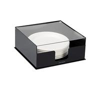 Mind Reader Distributeur d'assiettes couvert, salle de pause, vaisselle de service, noir, support