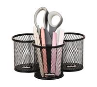 Mind Reader Distributeur de trombones en maille métallique - Accessoire de bureau - Noir