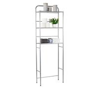 Mind Reader Étagère de Rangement pour Toilettes, étagère de Salle de Bain, en métal, 60 x 26 x 179 cm (L x l x H), argenté