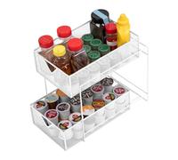 Mind Reader HCABASK2T-BLK Meuble 2 étages, Acier, White 2 Tier Mesh, Taille unique