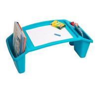Mind Reader Kids Lap Desk, Activity Tray, Drawing, Stackable, Portable, Plastic, 22.25" L x 10.75" W x 8.5" H, Blue