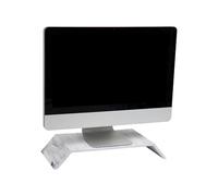 Mind Reader Marbella Collection Support pour écran de bureau en résine Blanc