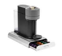 Mind Reader NESTRY6PC-SIL Tiroir à capsules compatible avec Nespresso, support de dosettes de café, rangement, 23,5 x 38,1 x 5,1 cm (L x l x H), plastique argenté
