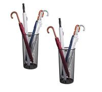 Mind Reader Network Collection Lot de 2 Porte-parapluies, capacité de 12 parapluies, organiseurs d'entrée, Bord et Base Solides renforcés, Maille métallique, 26 x 26 x 49,5 cm (L x l x H), Noir