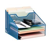 Mind Reader Organiseur de bureau 5 documents bac à courrier pour dossiers, courrier, papeterie, accessoires de bureau, turquoise