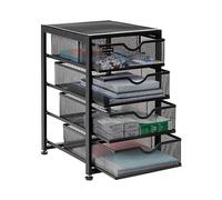 Mind Reader Organiseur de bureau, rangement de fichiers, bureau, maille métallique, 31,4 cm, noir, 26 cm (L) x 31,4 cm (l) x 40,6 cm (H)