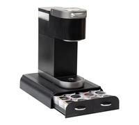 Mind Reader Anchor Collection Tiroir à dosettes de café à 2 tiroirs, capacité de 24 dosettes de café, compatible avec Keurig Mini Series, organisateur de comptoir, base de machine à café, noir
