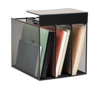 Mind Reader Organiseur de fichiers coulissant sous le bureau, aucun outil nécessaire, rangement suspendu pour ordinateurs portables, dossiers et ordinateurs portables, métal, noir