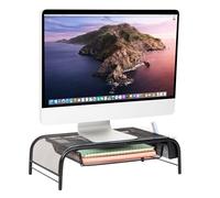 Mind Reader 'Ouvrir' Maille métallique Support de Moniteur avec tiroir, Noir