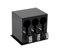 Mind Reader Range-couverts - Distributeur de fourchettes et cuillères en plastique, pour la cuisine - 17,7 x 14,6 x 15,2 cm (L x l x H) - Noir