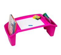 Mind Reader Sprout Collection Bureau Portable, Plateau de Petit-déjeuner, Bureau pour Ordinateur Portable, Poches de Rangement latérales avec 3 Compartiments pour Jouets, tablettes, Livres, Jeux et